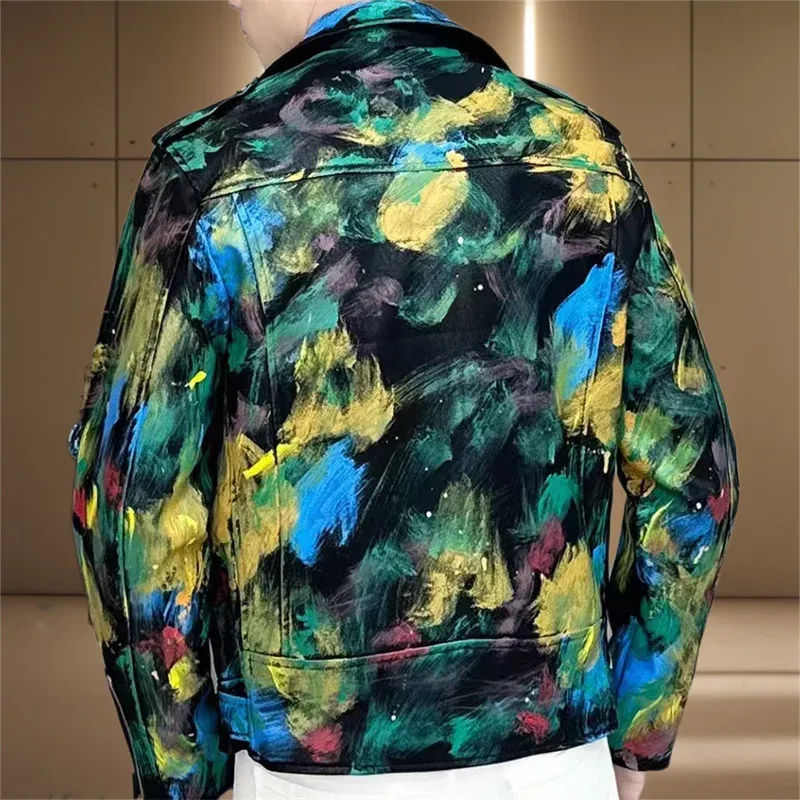 Abstract Paint Printed Jacket