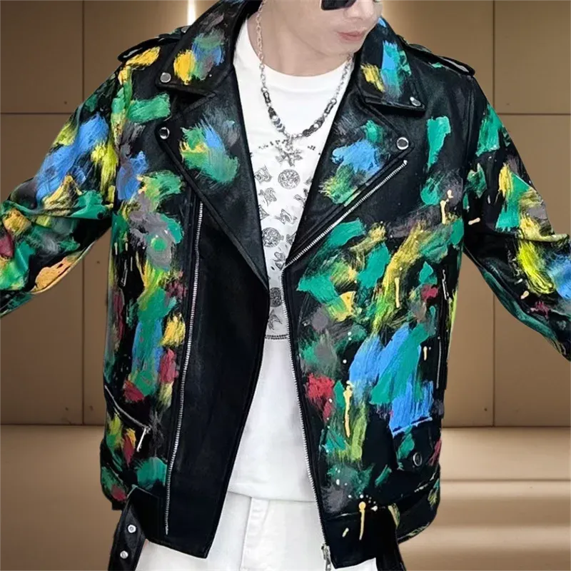 Abstract Paint Printed Jacket