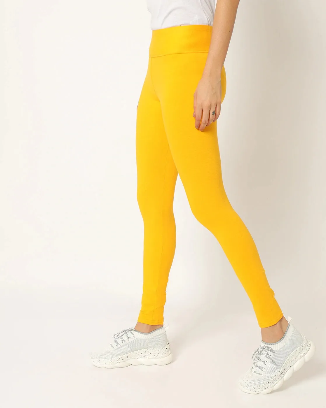 Adorna Active Leggings - Golden Yellow