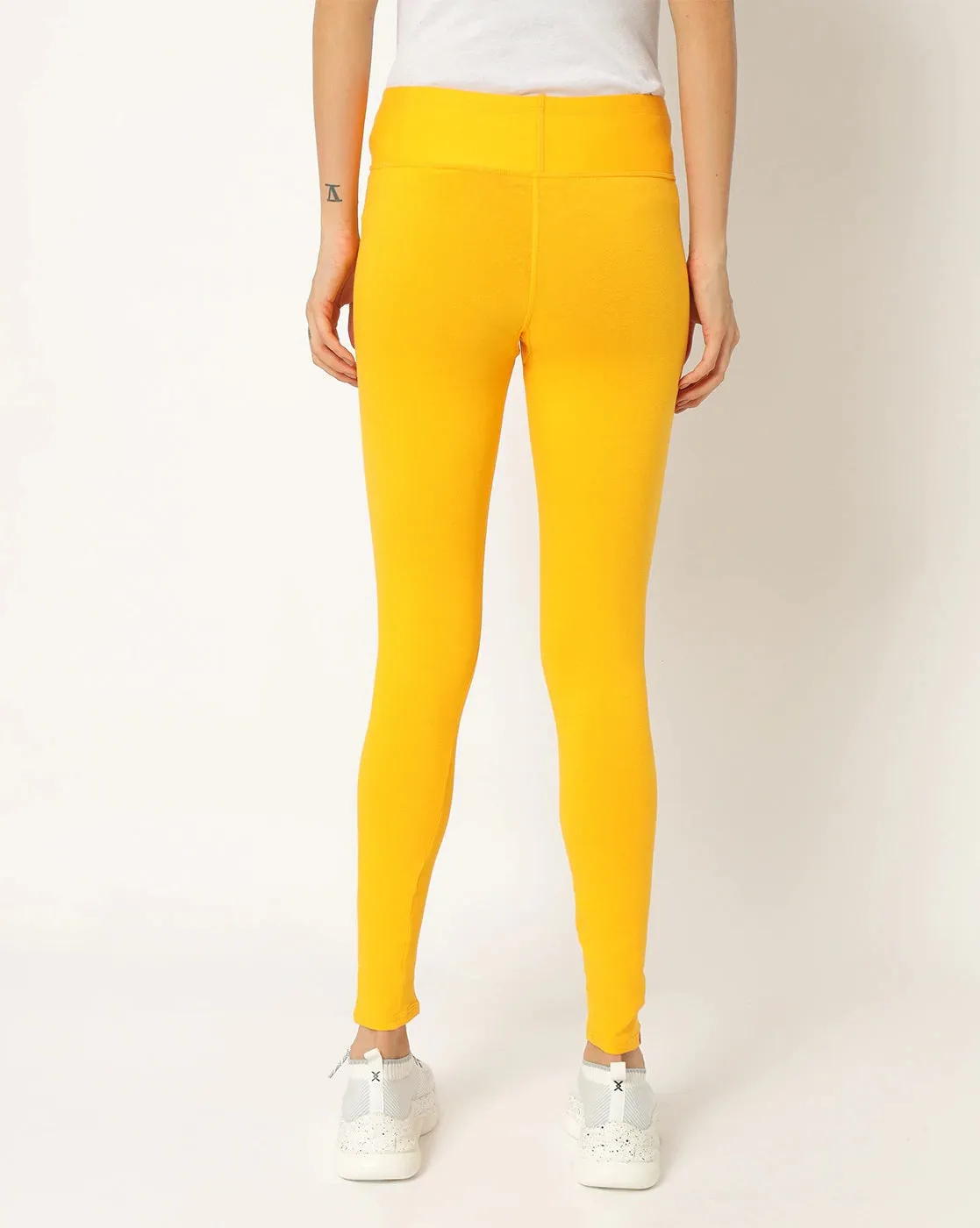 Adorna Active Leggings - Golden Yellow