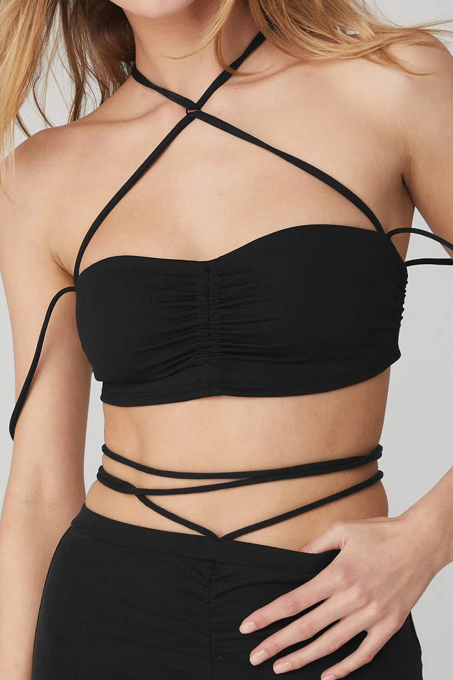 Airbrush Electric Off The Shoulder Bra - Black