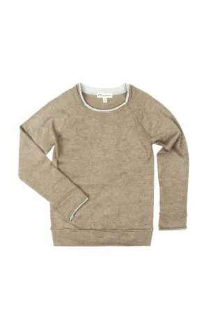 AM Driftwood Heather Jackson Roll Neck Sweater