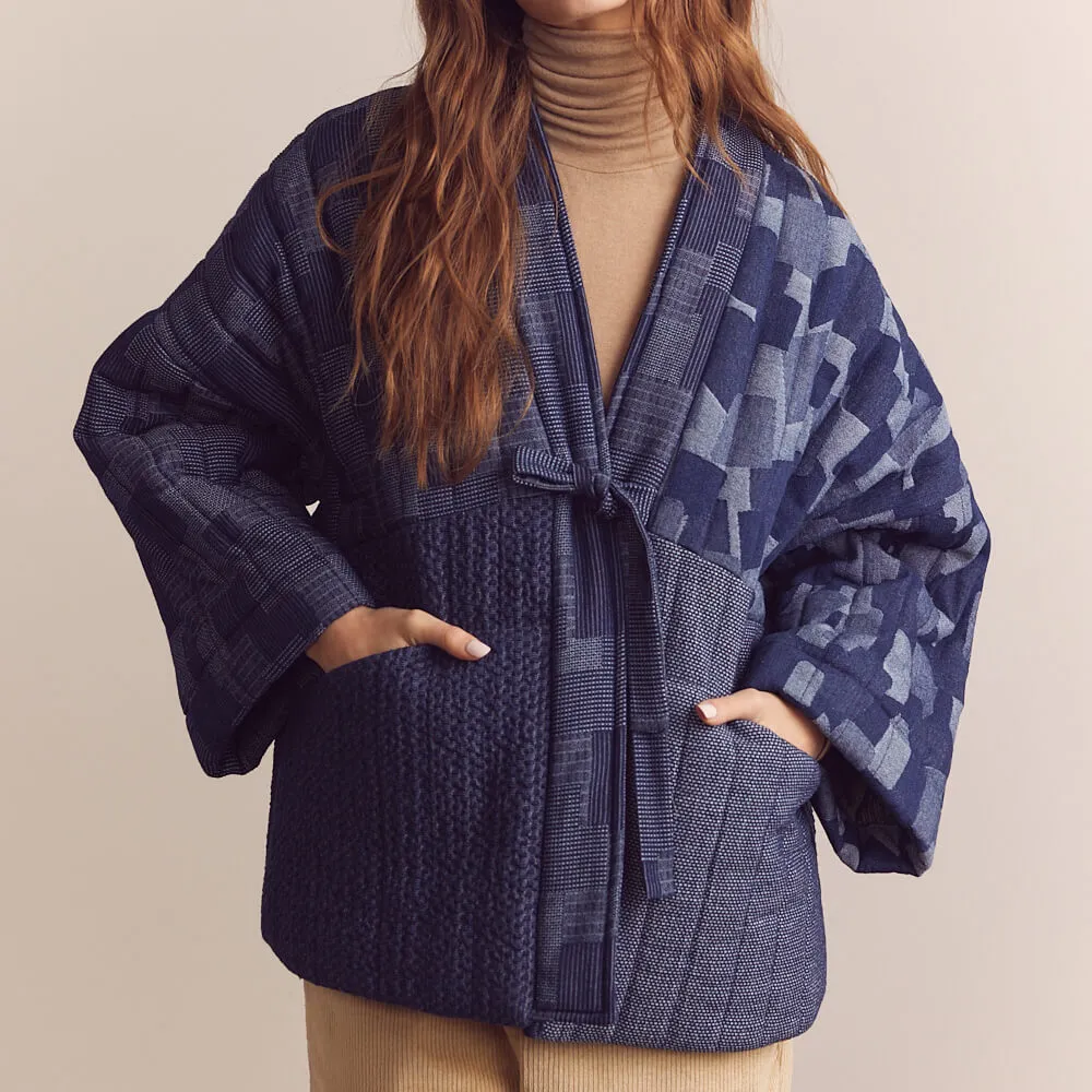 Amente Patchwork Quilted Kimono Jacket