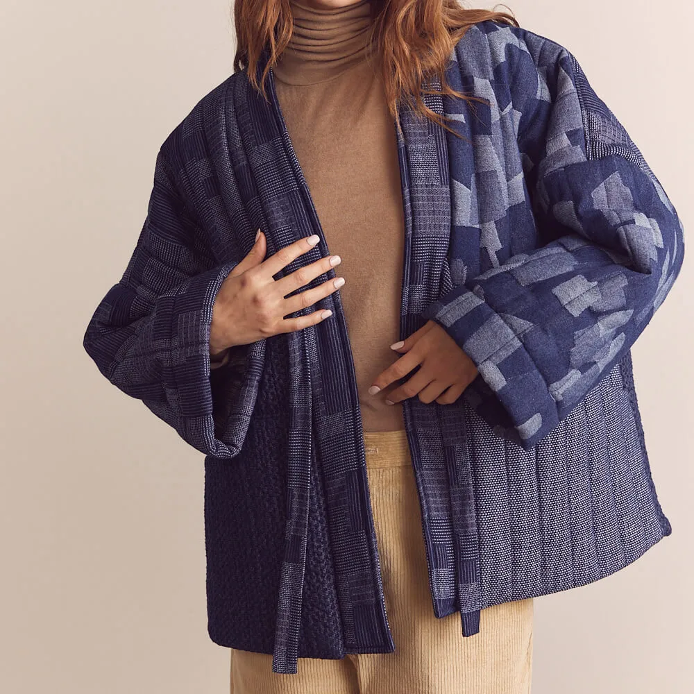 Amente Patchwork Quilted Kimono Jacket