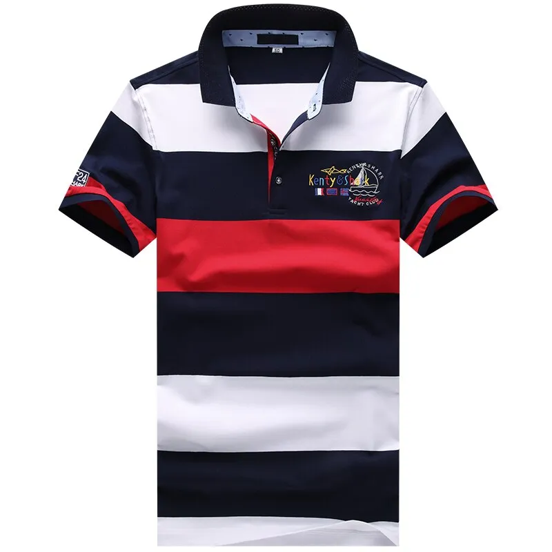 Ashore Shop Polo Shirt Men Long Sleeve High Quality Striped Pullovers Men 3D Embroidery Polo Shirts Tops