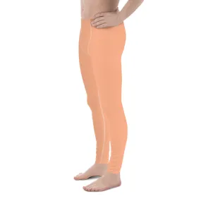 Baby Pink Nude Meggings, Solid Pink Color Premium Quality Best Designer Men's Leggings - Made in USA/EU/MX