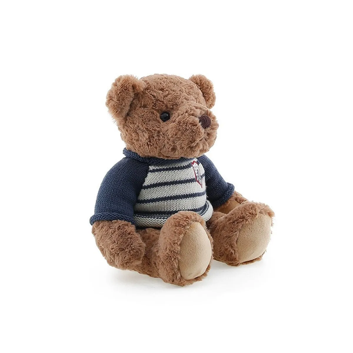 Badge Chocolate Teddy Bear Plush Doll