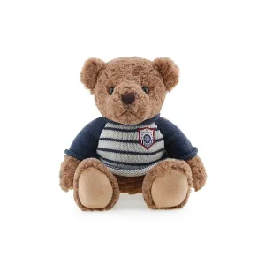 Badge Chocolate Teddy Bear Plush Doll