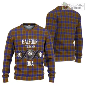 Balfour Tartan Ugly Sweater with Family Crest DNA In Me Style