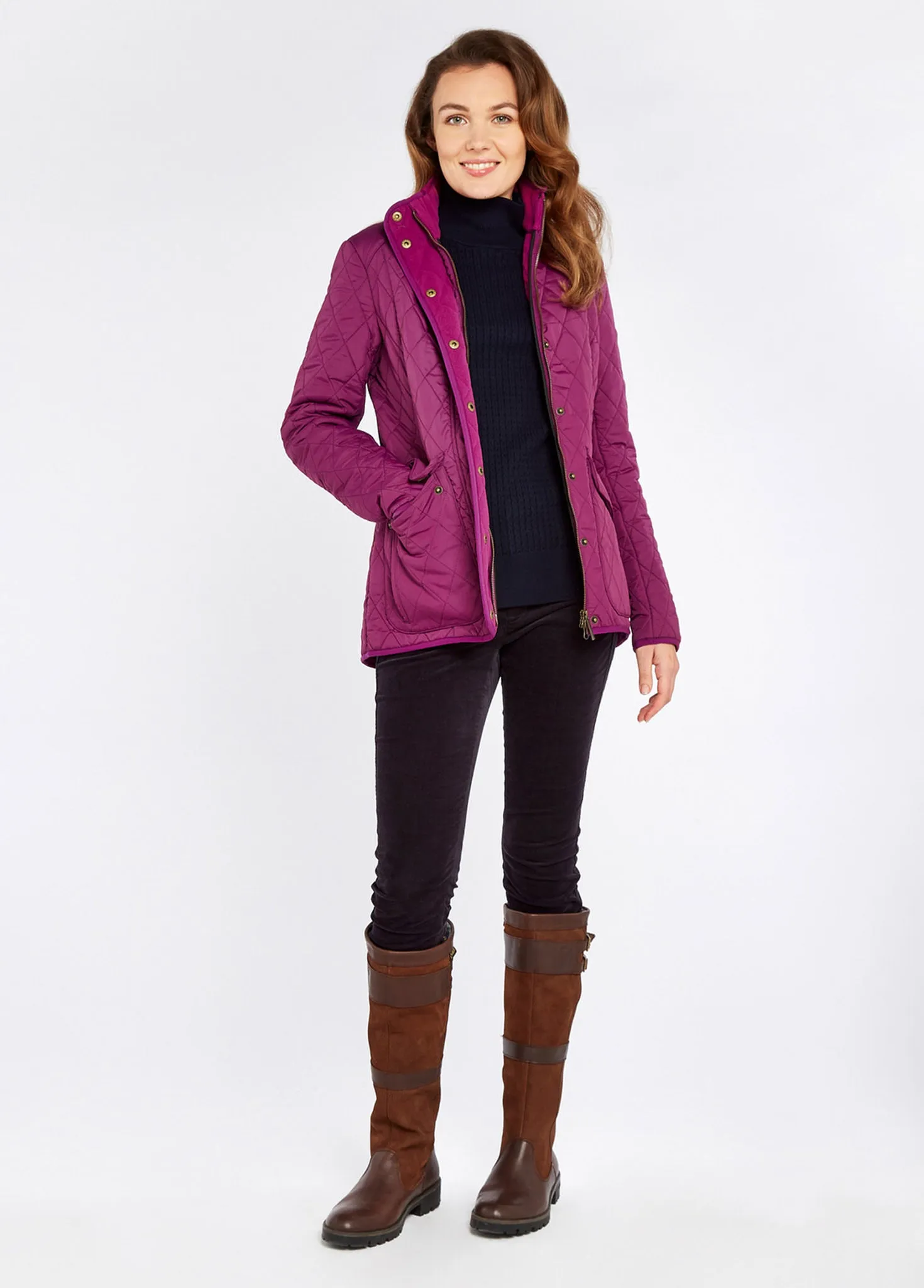 Bettystown Quilted Coat - Berry