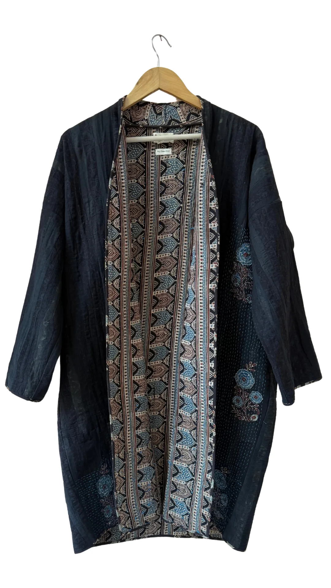 Blossom superimposed embroidered  Kimono Style Jacket