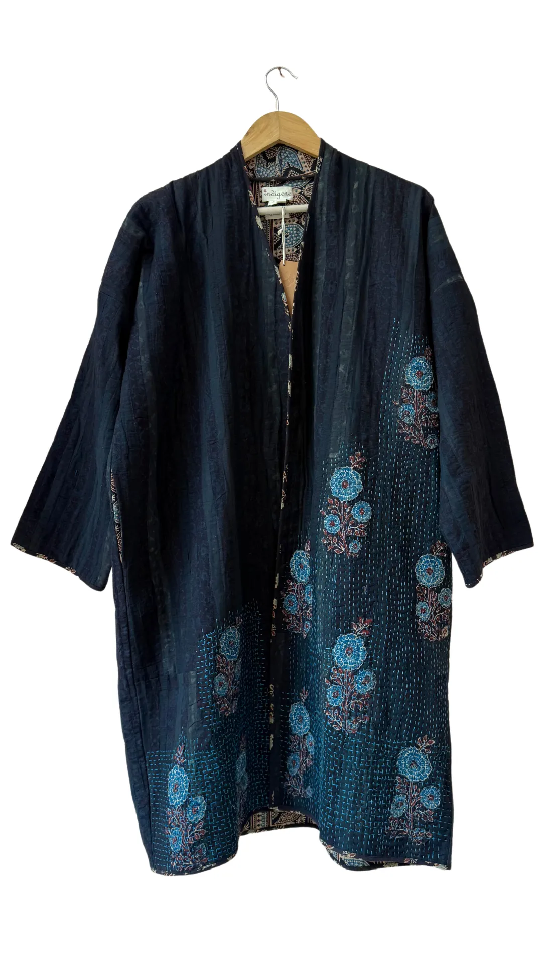 Blossom superimposed embroidered  Kimono Style Jacket