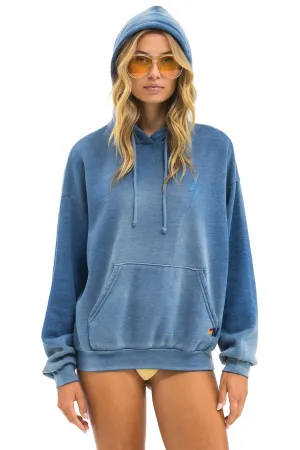 BOLT STITCH 2  RELAXED PULLOVER HOODIE - FADED WATER