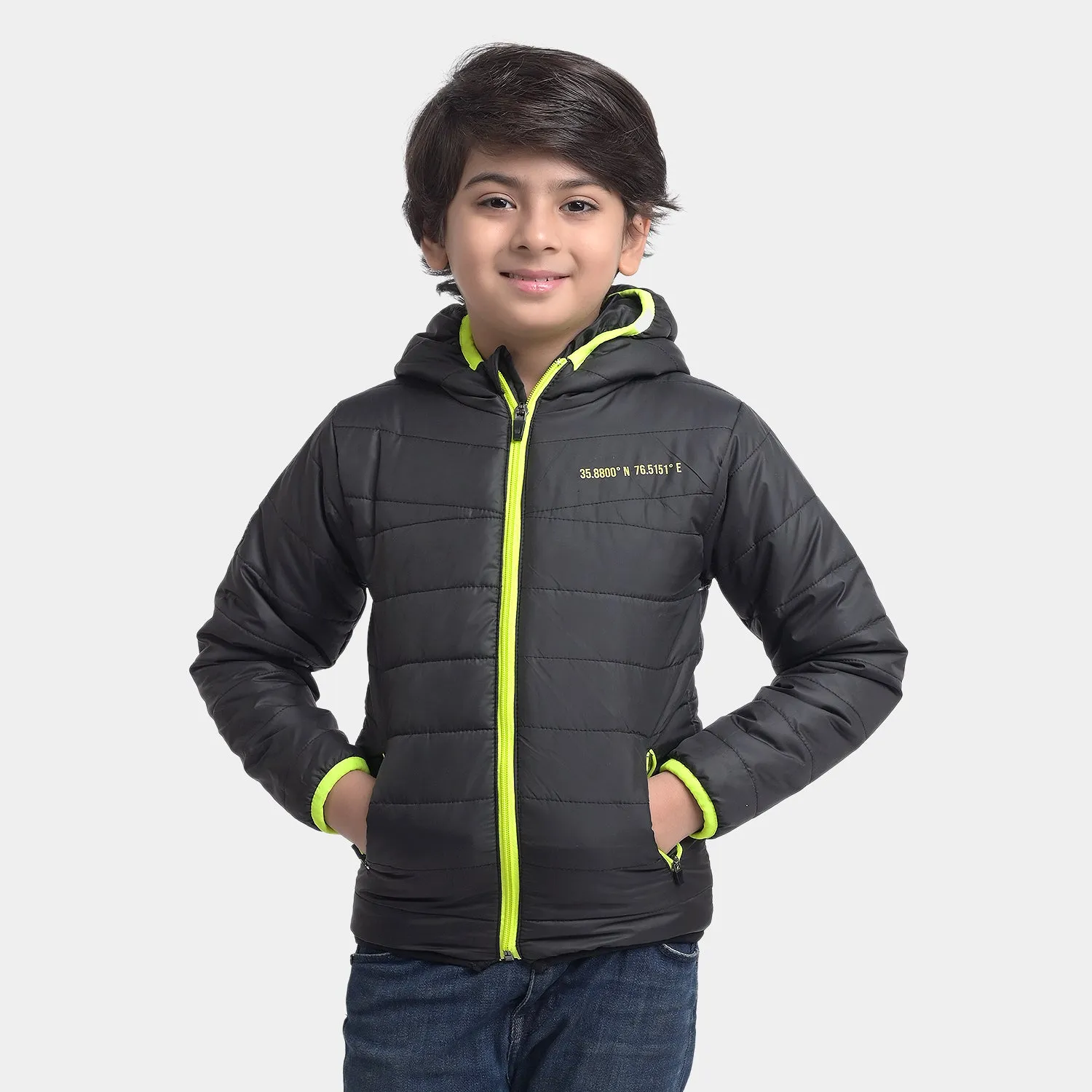 Boys Quilted Jacket Mountain K2-BLACK