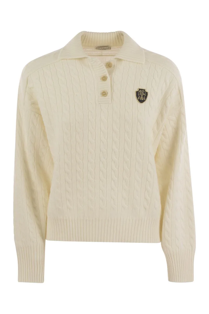 BRUNELLO CUCINELLI Luxury Cashmere Polo-Style Sweater