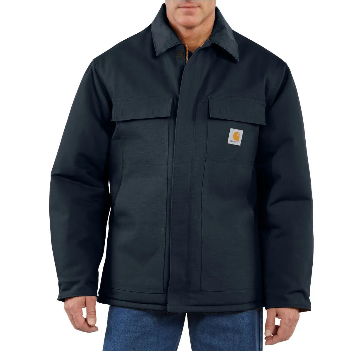 Carhartt Men's Dark Navy Duck Arctic Quilt-Lined Traditional Coat