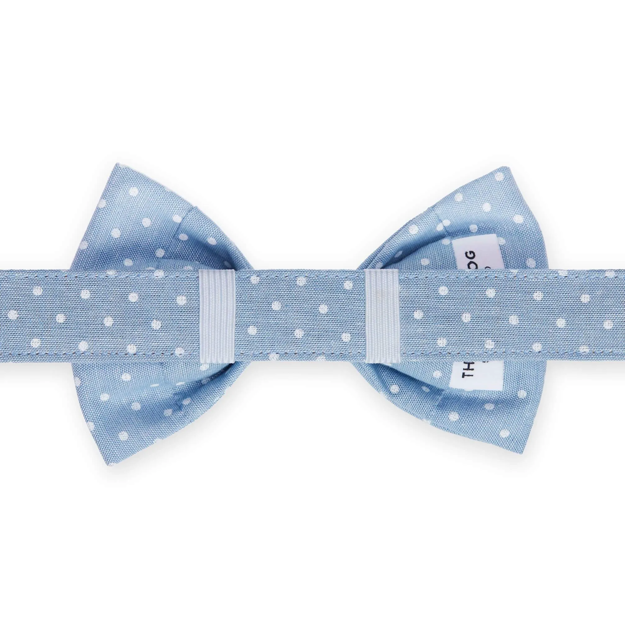 Chambray Dots Bow Tie Collar