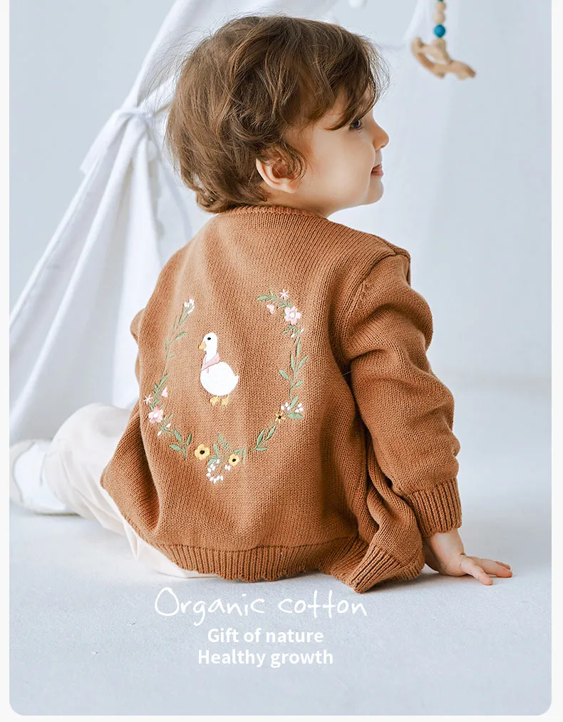 Children's Duckling Embroidered Sweater