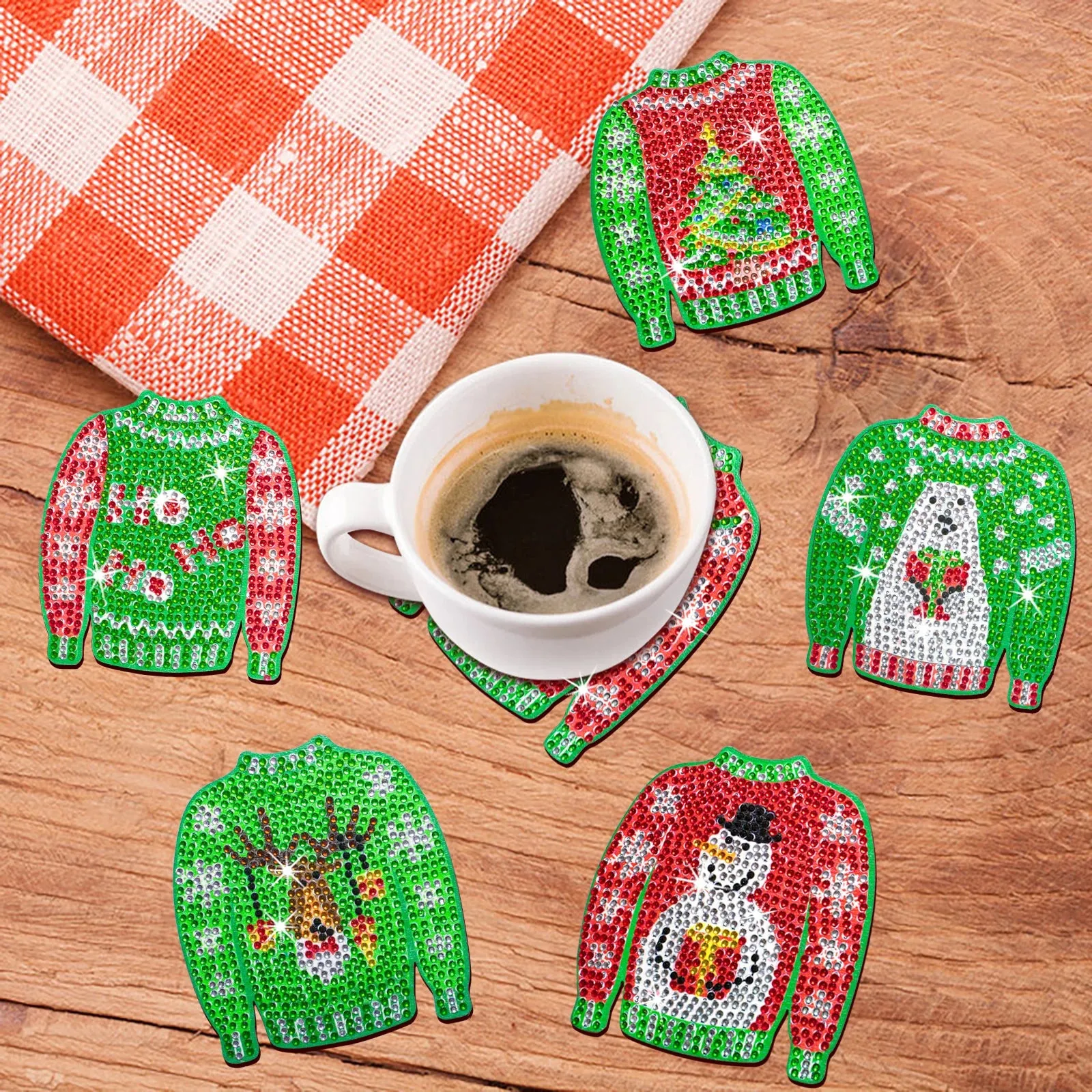 Christmas Diamond Art Coasters - Cute 10pcs/Set