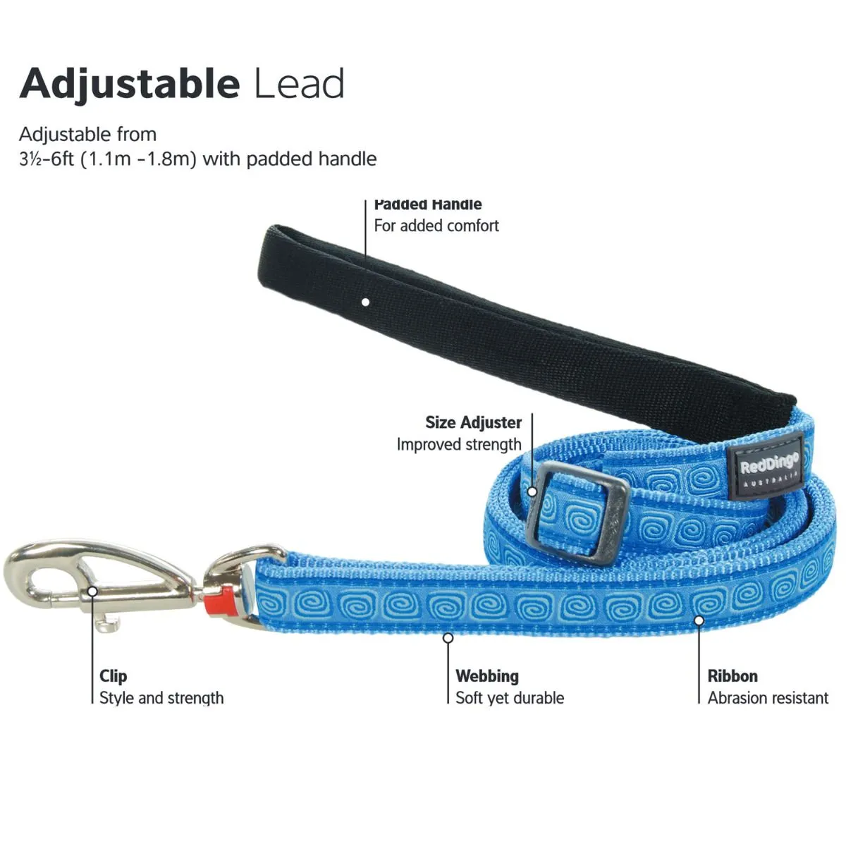 Classic Turquoise Dog Leash