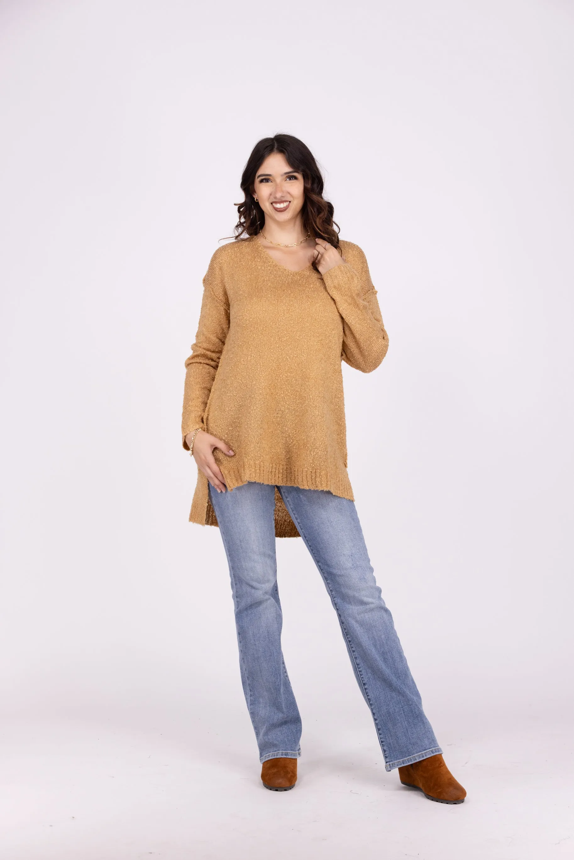 Conquer The Day Boucle Knit Oversized Sweater