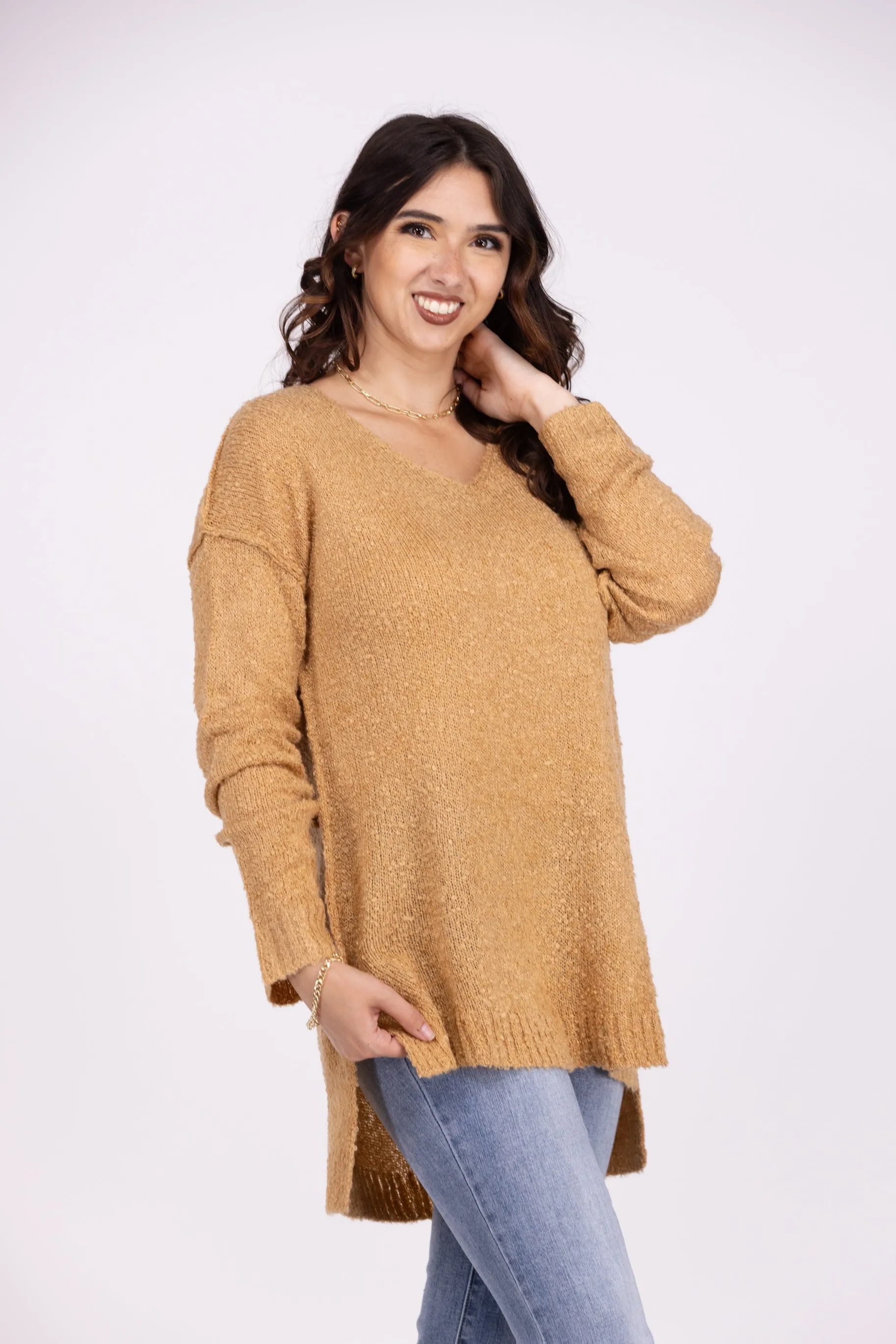 Conquer The Day Boucle Knit Oversized Sweater