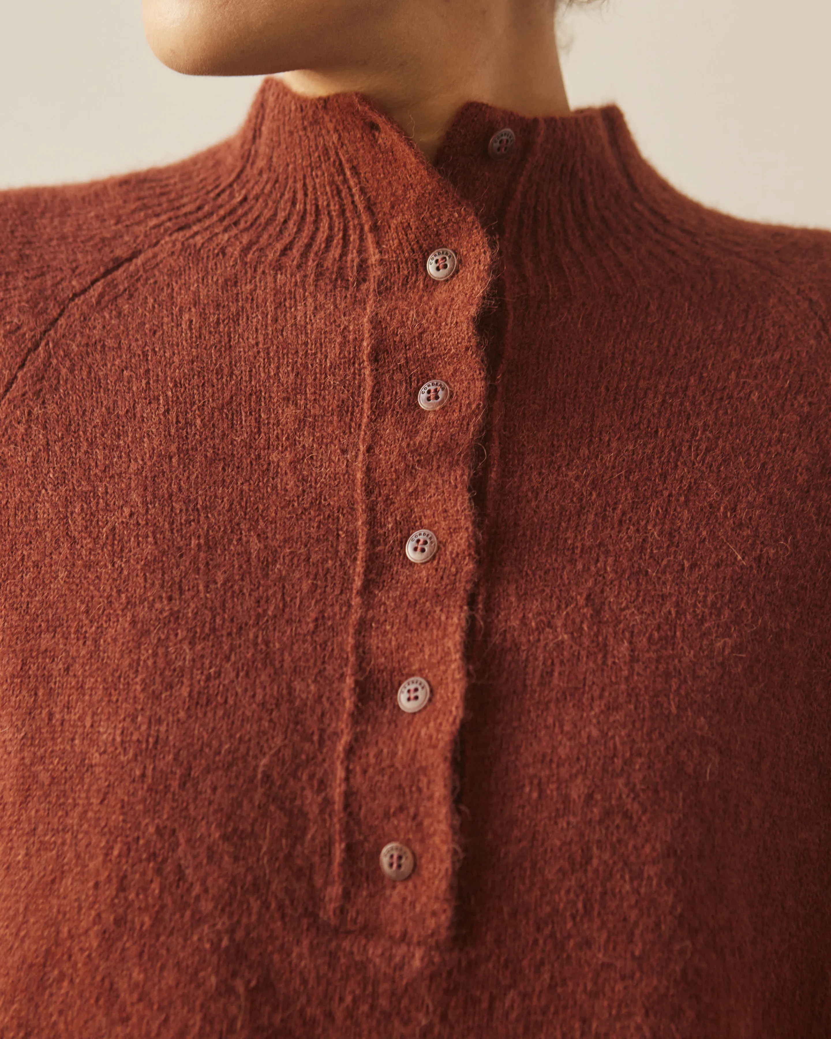 Cordera Baby Alpaca Polo Sweater, Chutney