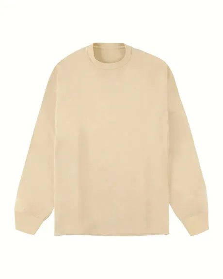 Crew Neck T Long Organic Twin Jersey | Ivory