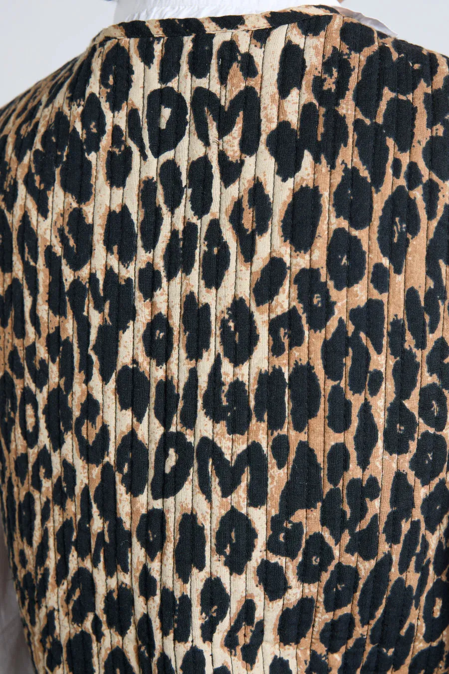 Damson Madder Tilly Tie Front Leopard Gilet