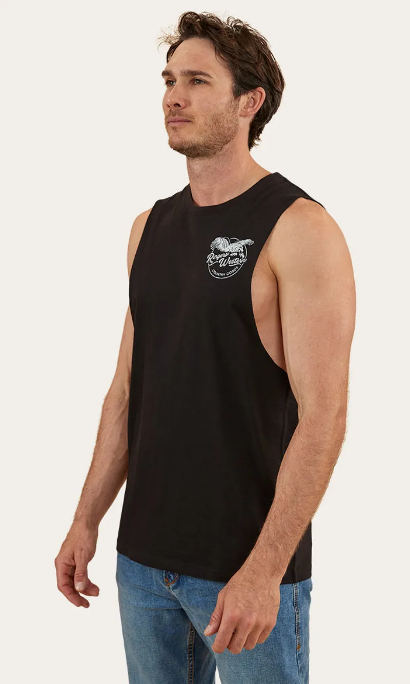 Eagle Mens Muscle Tank Black