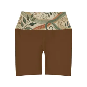 Embrace Nature’s Calm with Every Move High Waisted Yoga Shorts (AOP)