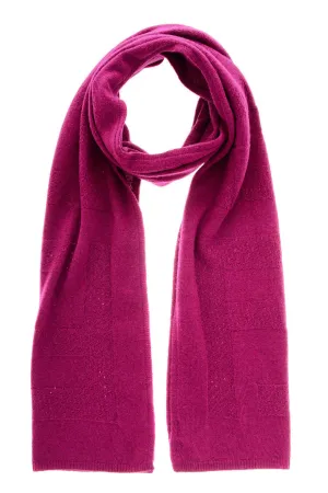 FENDI ZUCCA FF Dark Fuchsia Wool Woman Scarf