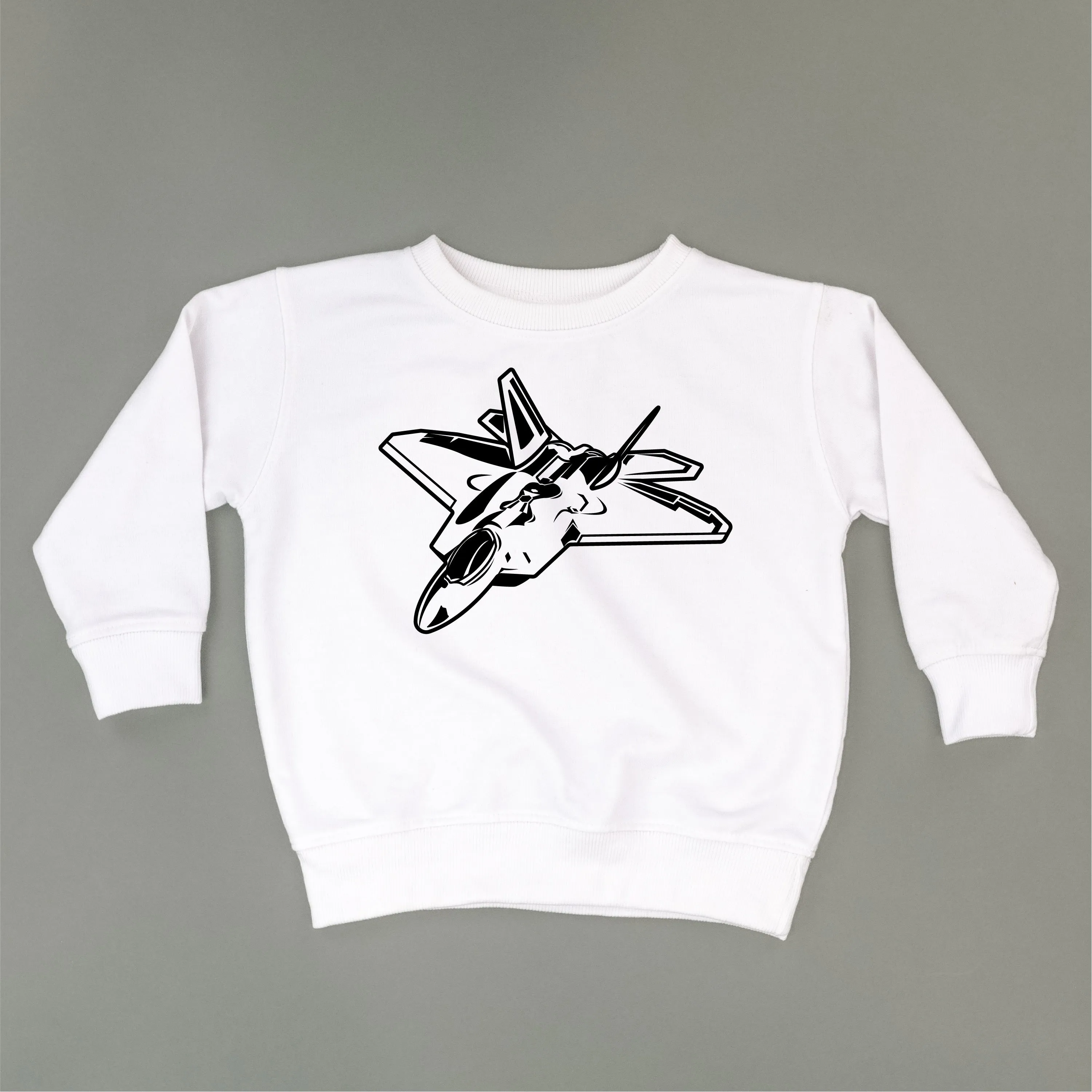 FIGHTER JET - Minimalist Design - Child Sweater