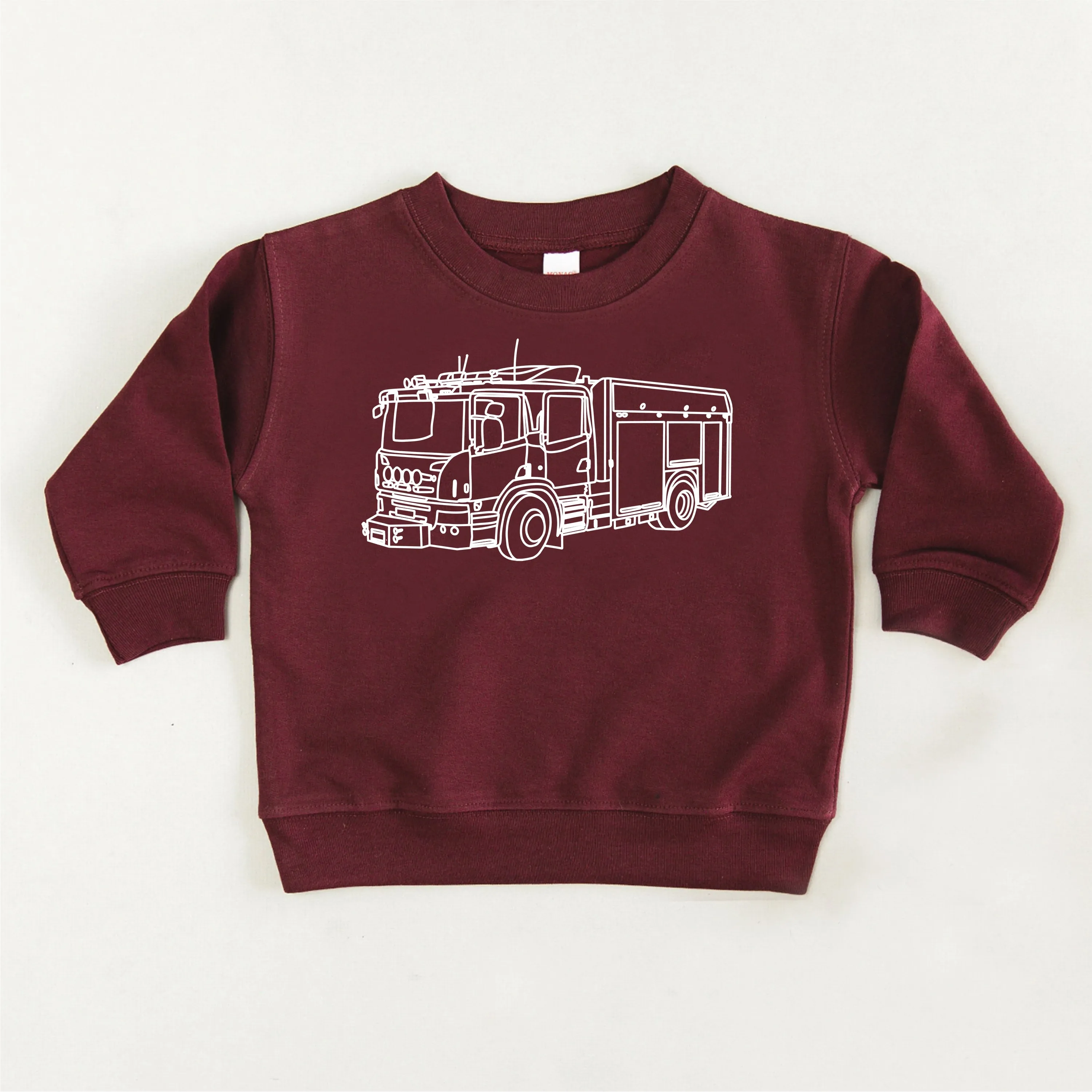 FIRE TRUCK - Minimalist Design - Child Sweater