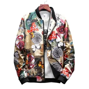 Floral Butterfly Street Bomber