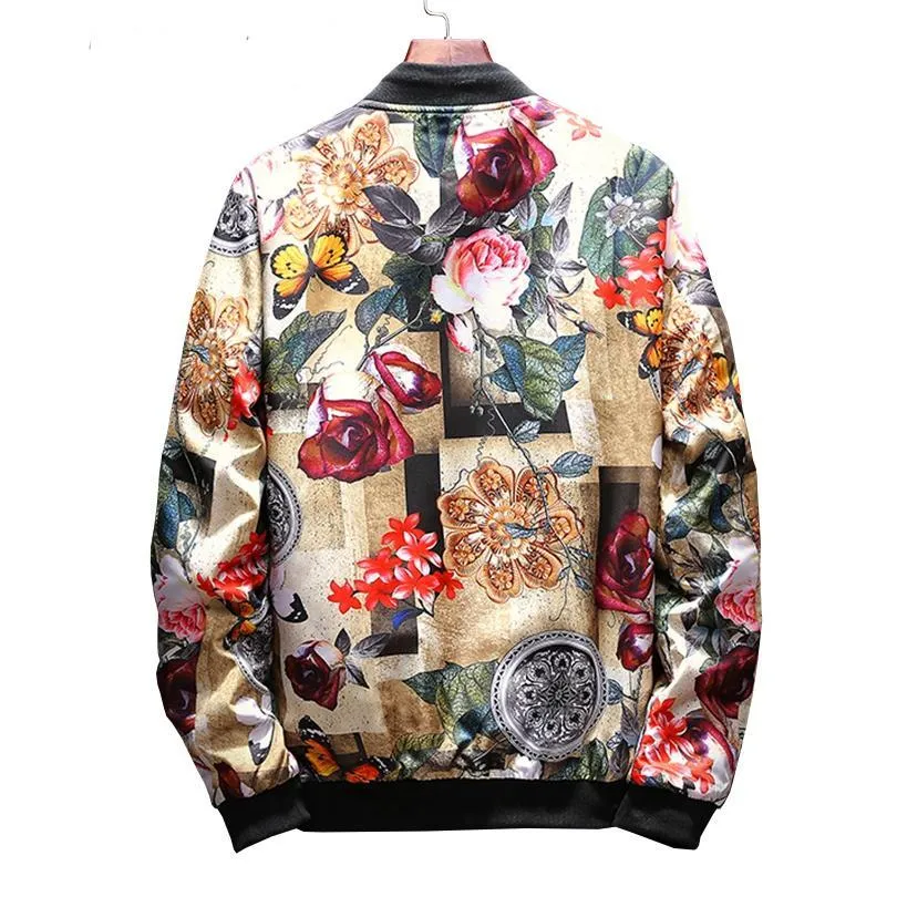 Floral Butterfly Street Bomber