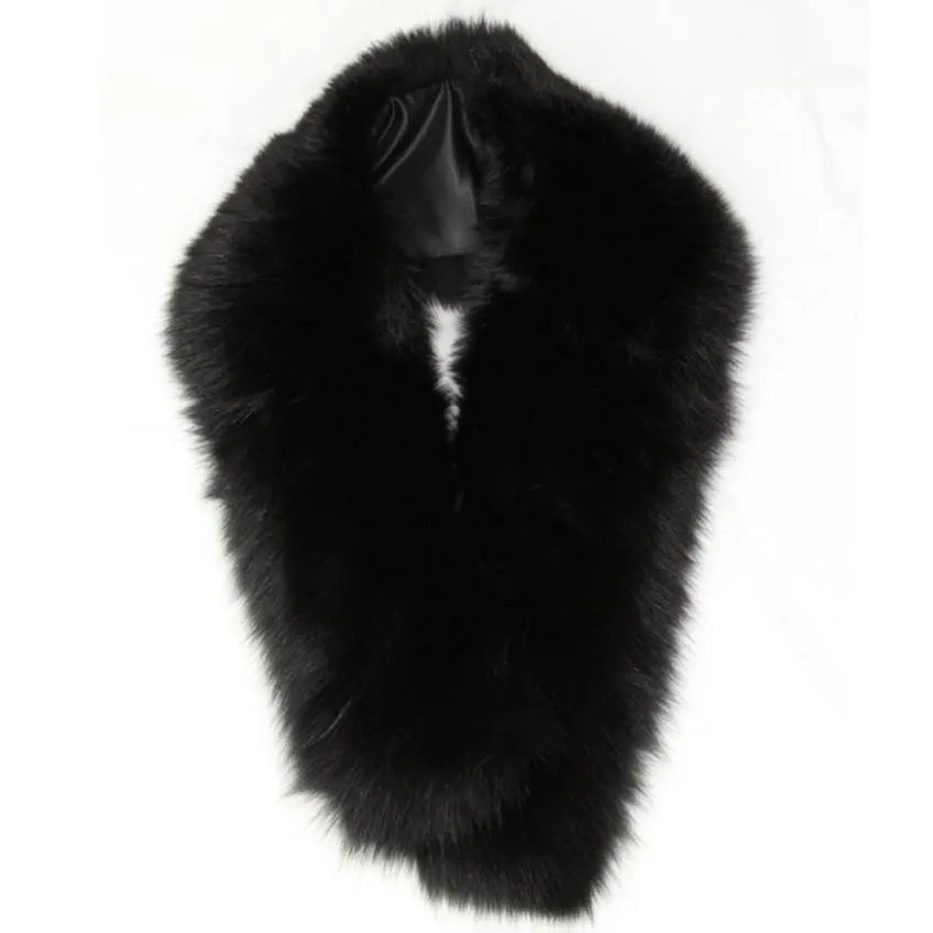 Fox Fur Collar-Black