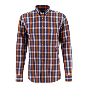 Fynch-Hatton Supersoft Cotton Button Down Shirt Burnt Orange 13086060