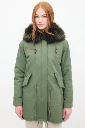 Green Fur 2-in-1 Parka