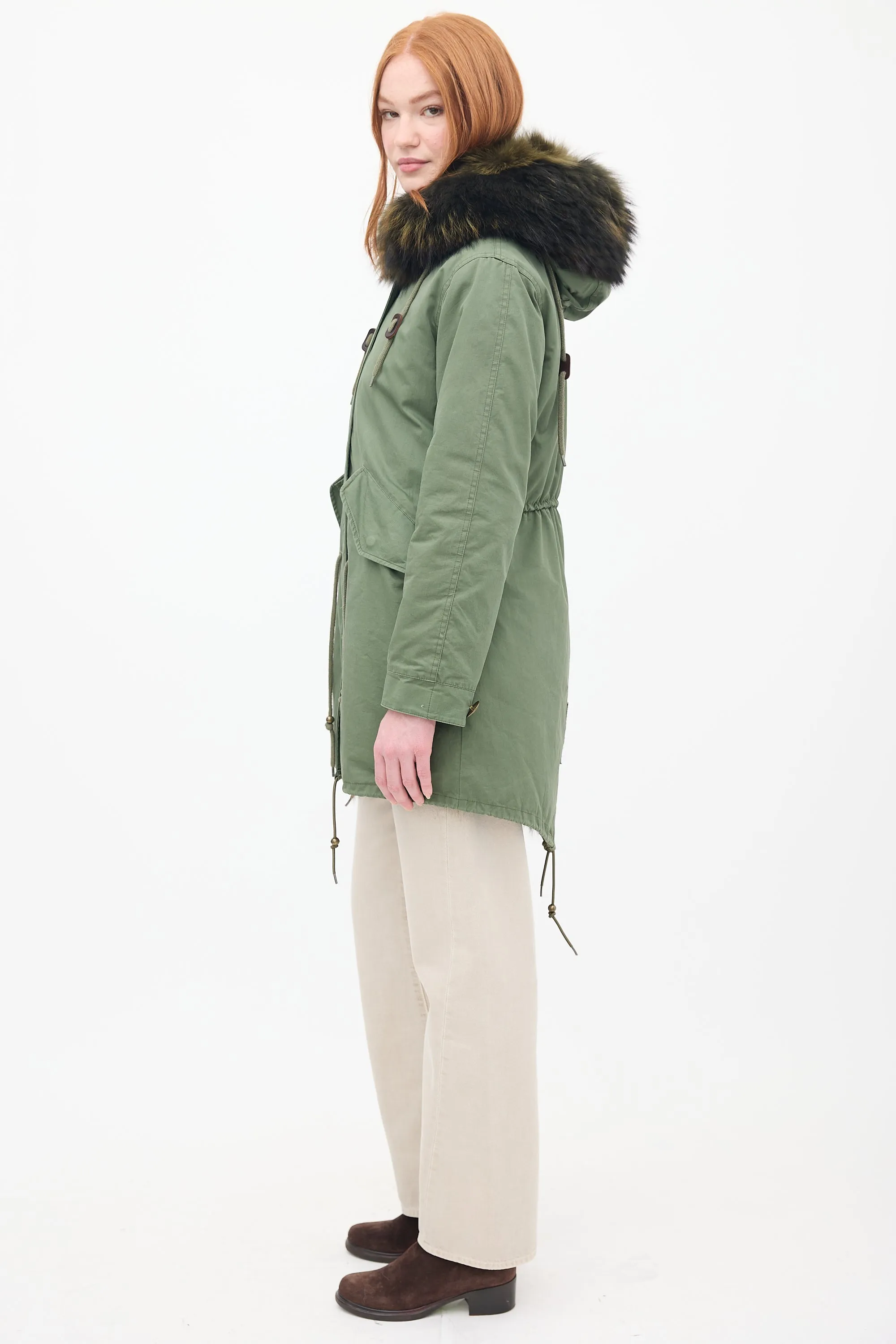 Green Fur 2-in-1 Parka