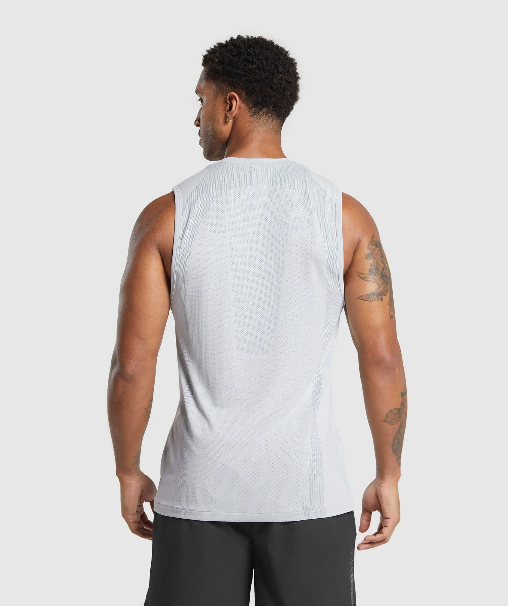 Gymshark Apex Seamless Tank - Light Grey/Medium Grey