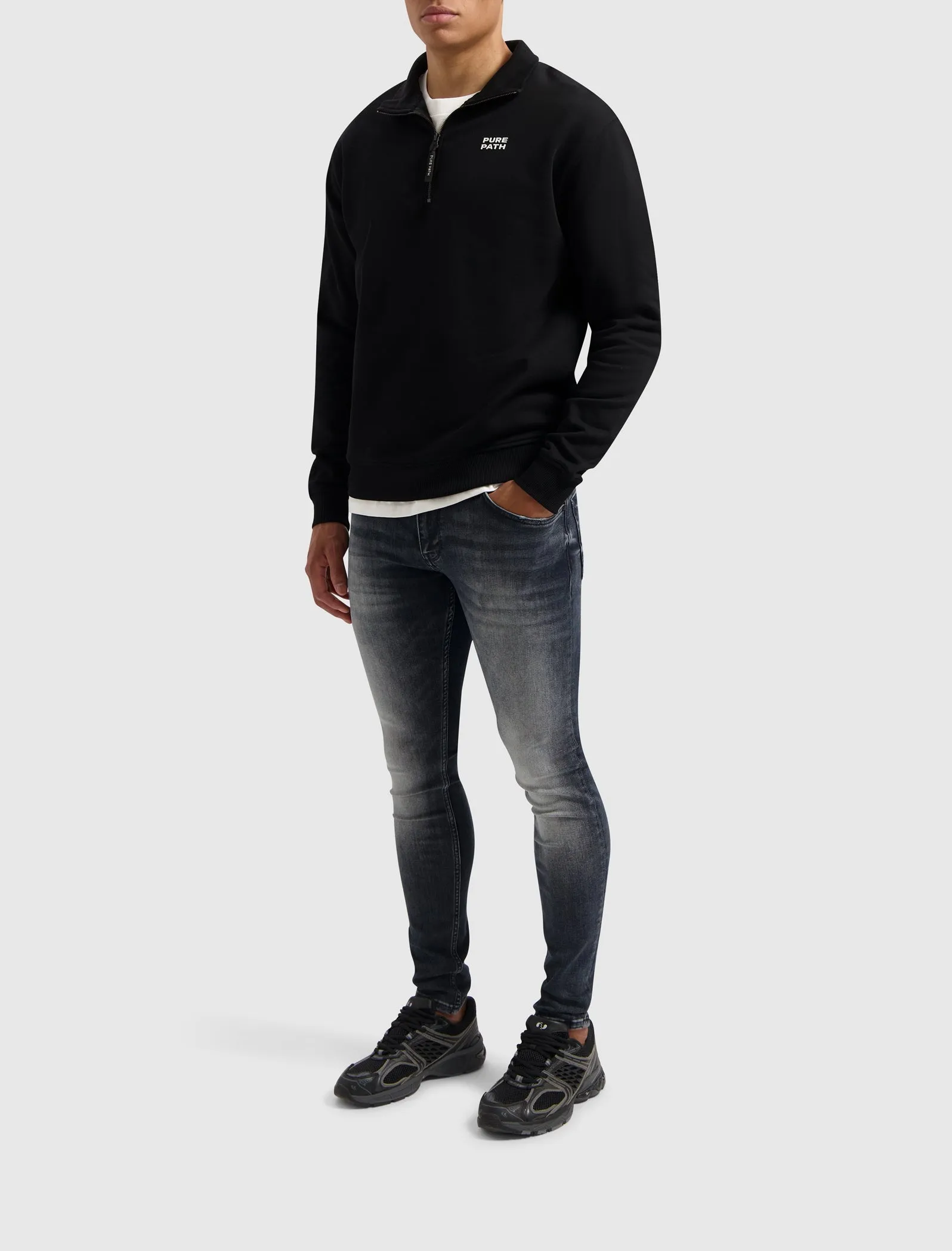 Halfzip HD Logo Sweater | Black