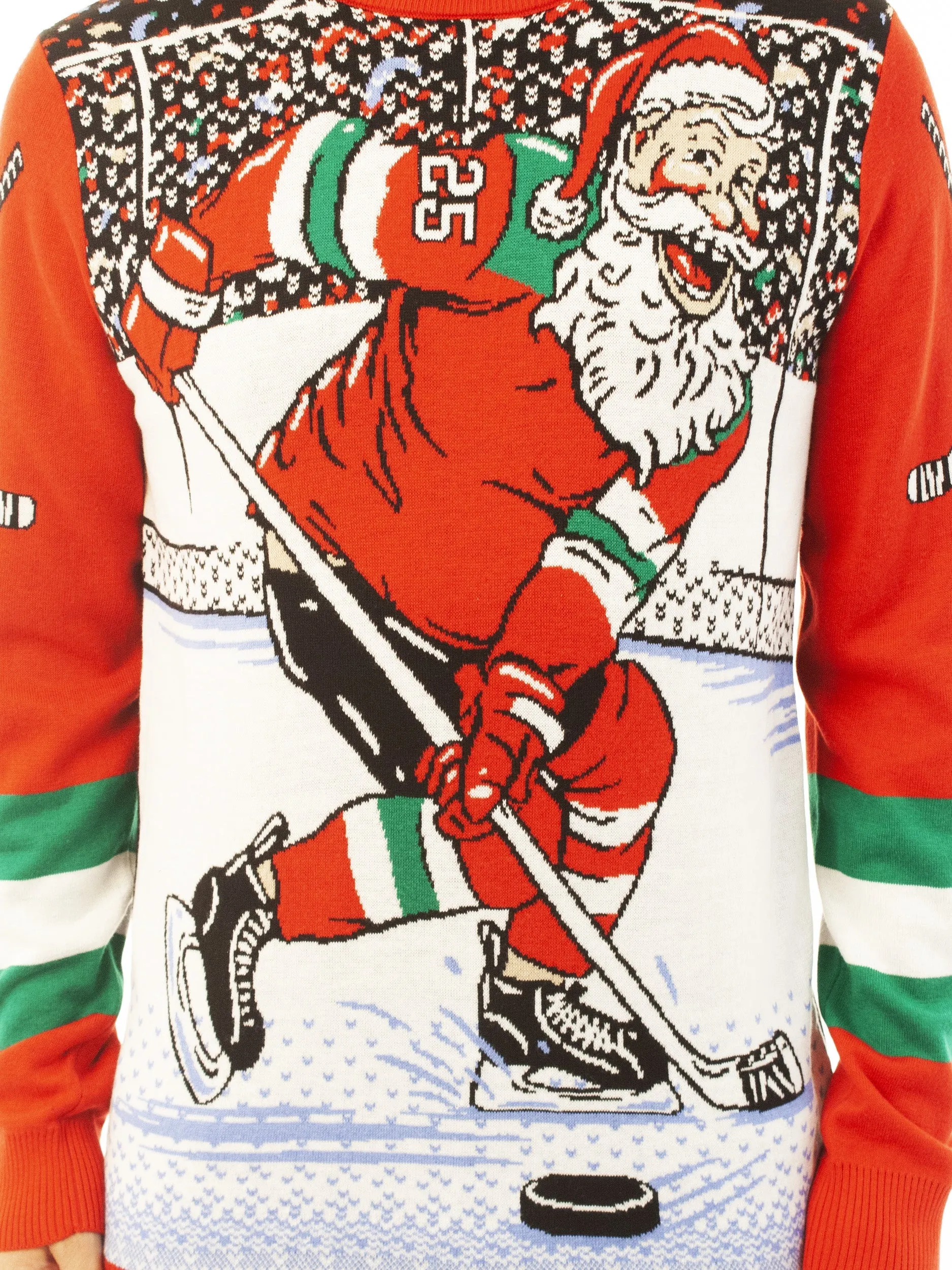 Hockey Santa Ugly Christmas Sweater - Best Xmas Gifts For Him Or Her