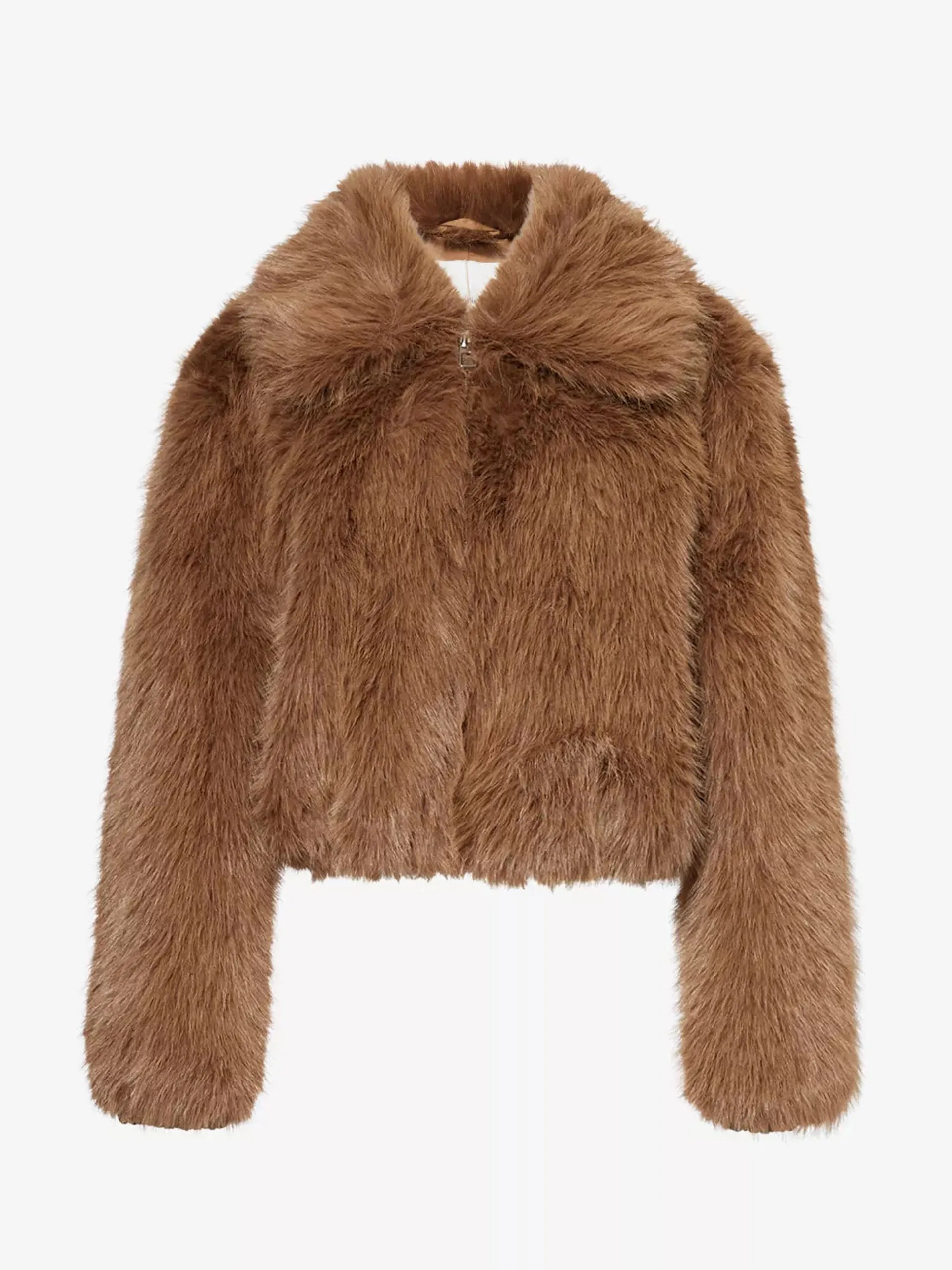 Hope wide-collar faux-fur jacket