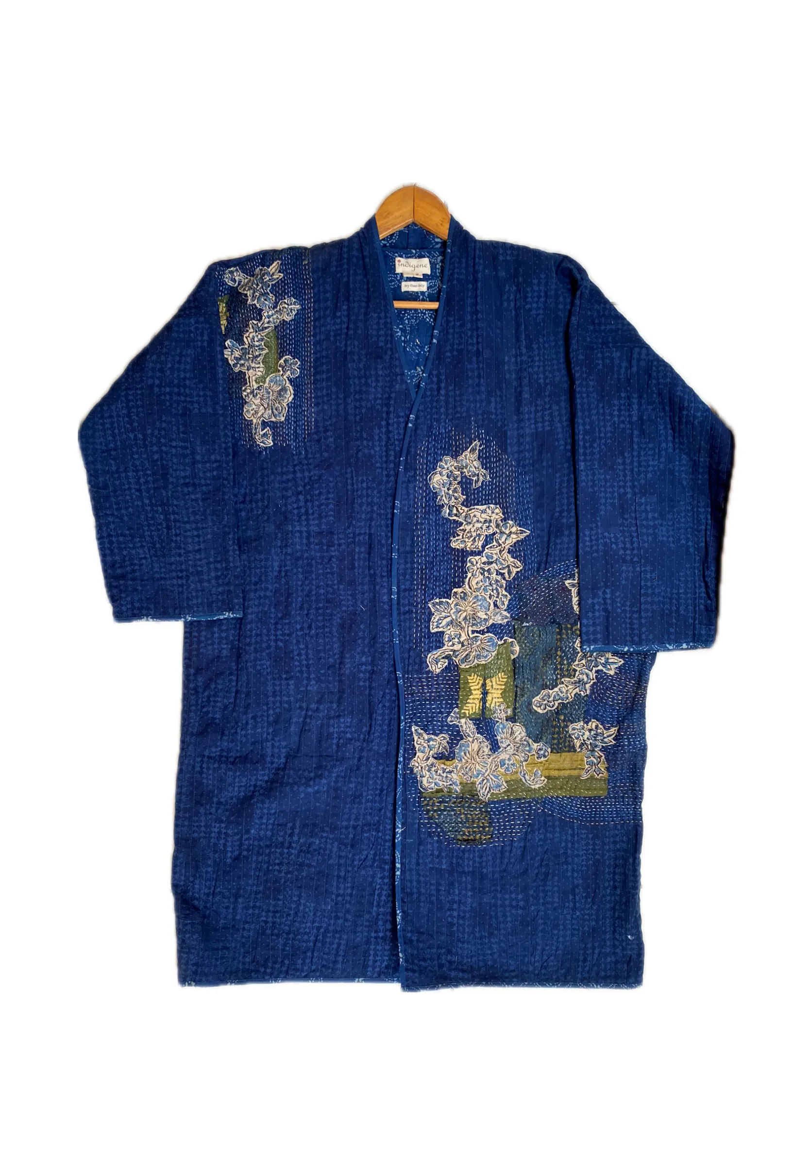 Ikigai superimposed embroidered  Kimono Style Jacket