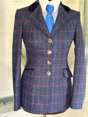 IN STOCK: UNIQUE BLUE TWEED PRINCESS CUT JACKET