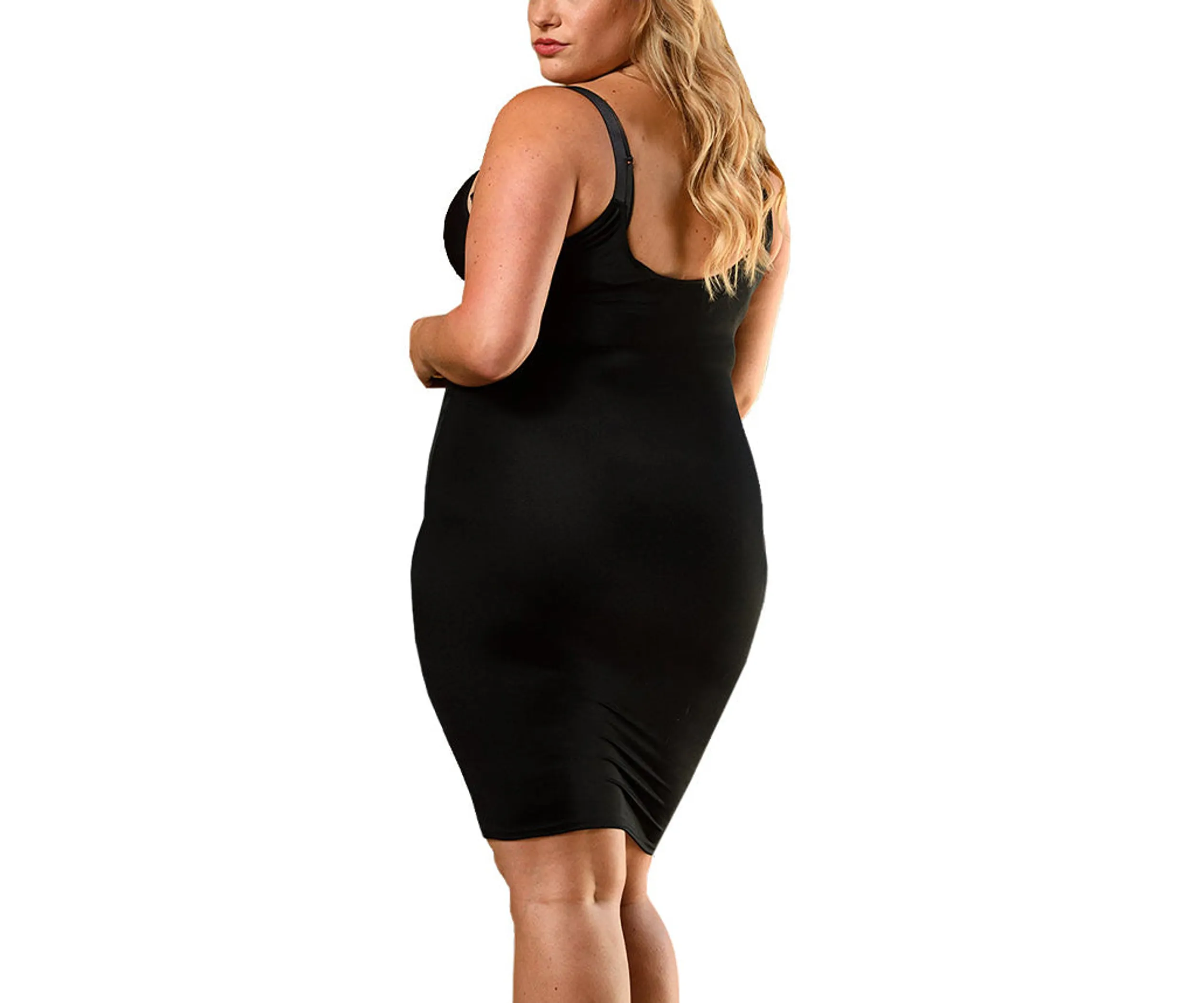 InstantFigure Underbust Curvy Tank Dress w/ Adjustable Bra Straps