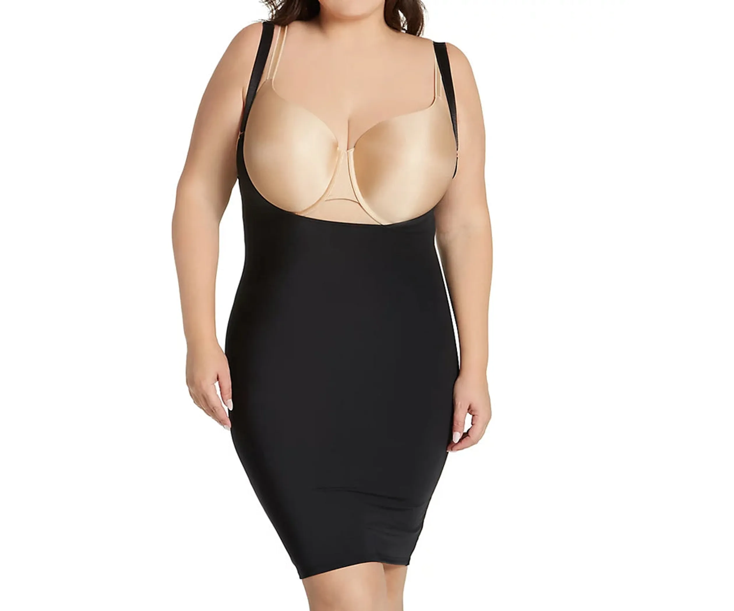 InstantFigure Underbust Curvy Tank Dress w/ Adjustable Bra Straps