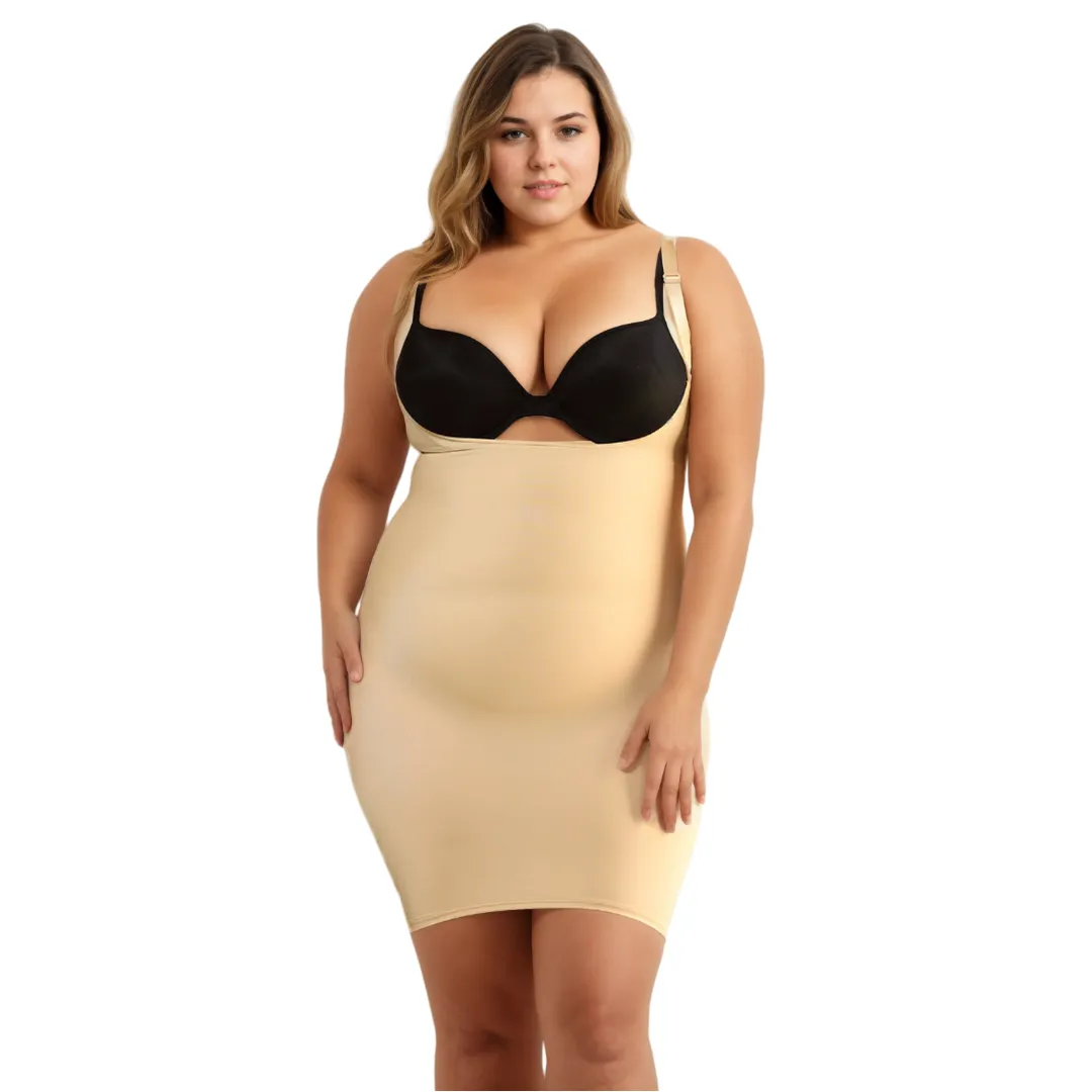 InstantFigure Underbust Plus Size Dress Adjustable Strap WDS40151C