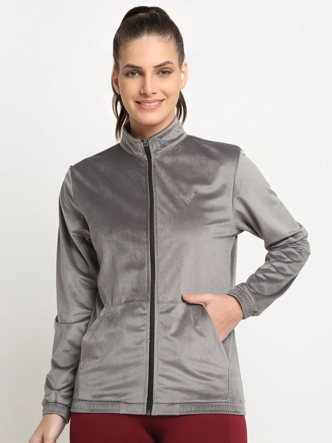 Invincible Women's Velour Full Zip Jacket